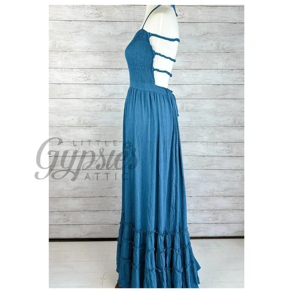 Handmade Tropical Resort Bohemian Maxi Dress - Picture 12 of 13